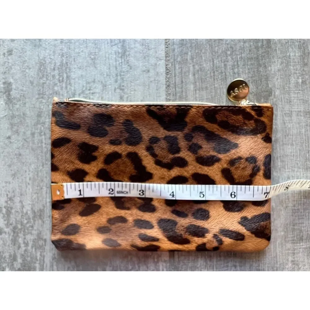 Leopard Print Makeup Bag Cosmetic Pouch Travel Clutch Wallet Purse Organizer NEW